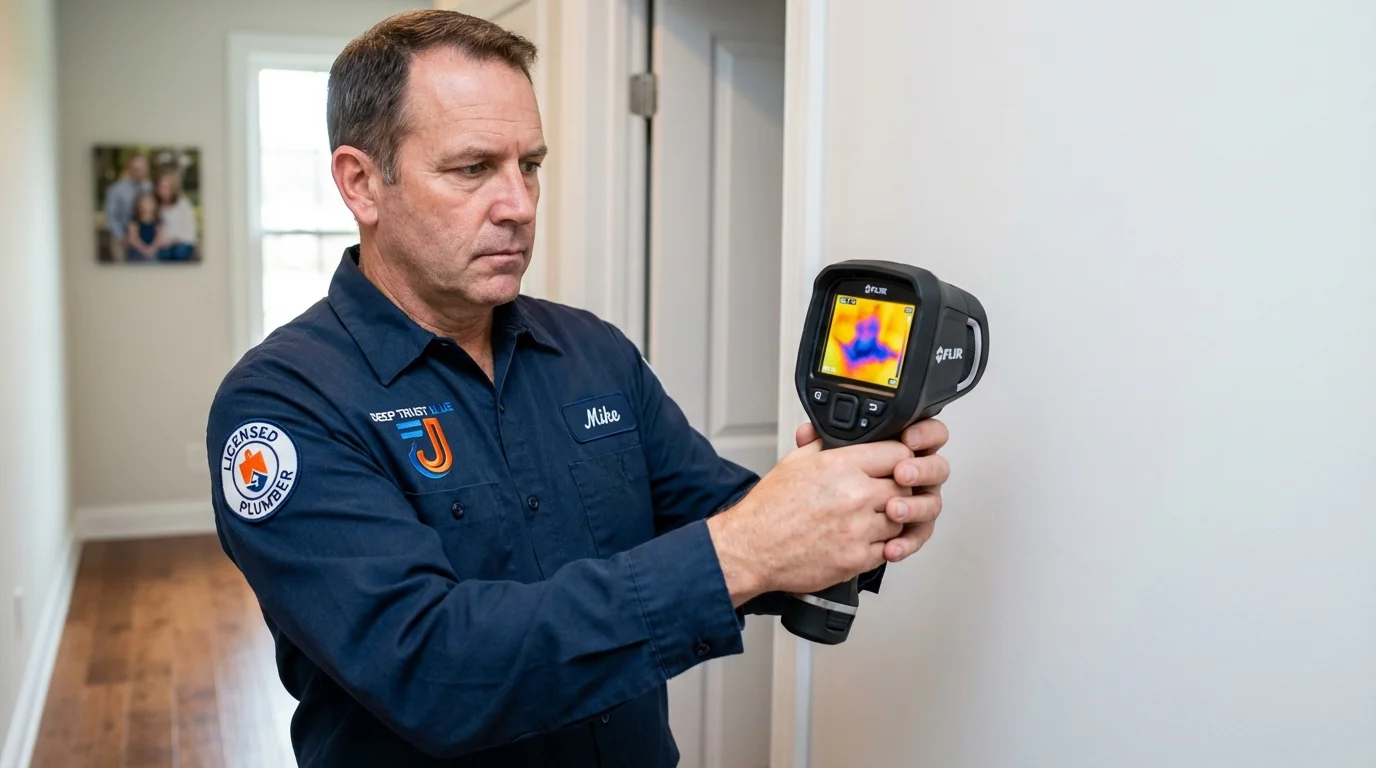 Thermal imaging leak detection by Johns Plumbing LLC in Lewes